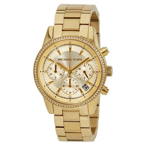 michael kors chronograph mk 6356|Amazon.com: Michael Kors Ritz Chronograph Gold.